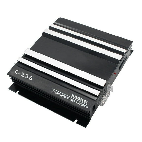 3800W High Power Car Sound Amplifier 2-Channel Car 12V Amplifier Stereo Car Audio Receiver for Car Audio Modification
