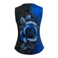 thumbnail image 4 of T Shirts for Women Casual Tops Summer Floral Multicolor Rose Print Sleeveless Tank Vest Tee Shirt Top, 4 of 5