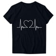 thumbnail image 3 of Womens Valentine's Day T-Shirts Cute Heart Graphic Short Sleeve Tops Casual Loose Crewneck Tee Tops, 3 of 3