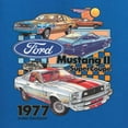 thumbnail image 6 of Wild Bobby Ford Mustang II Supercoupe 1977 Cars and Trucks Men Graphic Tee, Royal, 4X-Large, 6 of 6