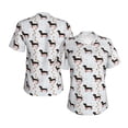 thumbnail image 3 of Yiaed Dachshund Dog Print Women's T Shirt V-Neck Short Sleeve Shirt Casual Breathable Tee Summer Tops-, 3 of 5