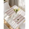 thumbnail image 5 of Beige Khaki Striped Placemats Set of 6, Farmhouse Stripes Modern Abstract Art Placemats for Dining Table, Place Mats for Kitchen Tabletop, Waterproof Wipeable Dining Table Mats Set, 5 of 9