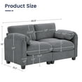thumbnail image 6 of LOYALICE 60.6" Modern Corduroy Loveseat Sofa 2 Seater Couch for Living Room Bedroom Office Reading Room, Dark Gray, 6 of 10
