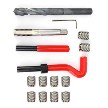 

Kozecal Thread Insert Kit 15 Pcs Thread Inserts M14x1.5 Female Thread Repairing Accessory Assortment Kit Thread Repair Sleeve