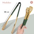 thumbnail image 2 of Pinzas de cocina de acero inoxidable para asar, 28 cm, color negro, 2 of 7