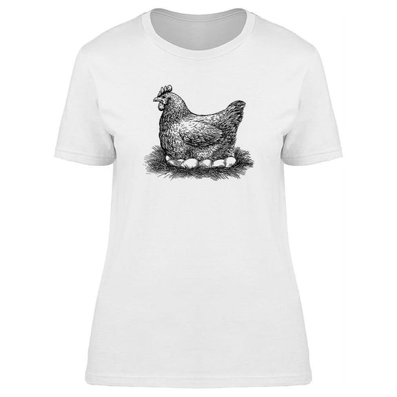 Chicken Vintage Design T-Shirt Women -Image by Shutterstock, Female Medium