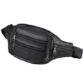 thumbnail image 1 of Retro Fanny Pack Waist Bag Multifunction Genuine Leather Hip Bum Bag Travel Pouch For Men Multiple Pockets Waterproof Ideal For Hiking Running, 1 of 5