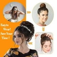 thumbnail image 6 of MORICA 1PCS Messy Bun Hair Scrunchies Curly Wavy Synthetic Chignon for Women Updo Hairpiece Darkest Brown Mixed, 6 of 7