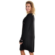 Angelina Women's Modal Button Down Sleep Shirt Dress Pajama (1-Pack)