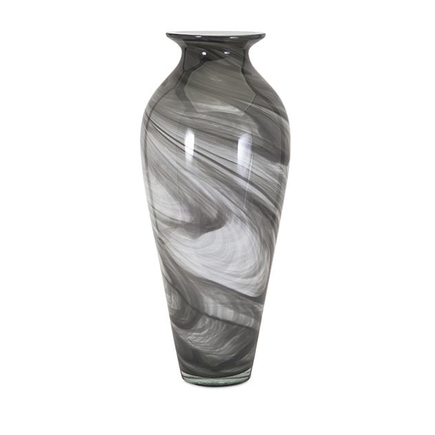 Marbleized Oversized Glass Vase