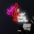thumbnail image 3 of Handmadetneonsign Music Is What Feelings Feel Like Led Sign, Music Neon Light, Music Note Neon Sign, 3 of 5