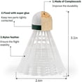 thumbnail image 2 of 24 Pack Nylon Badminton Shuttlecocks Birdies, Baseball/softball Batting Training High Speed Badminton Balls With Stable & Durable, 2 of 5
