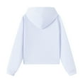thumbnail image 3 of Cethrio Girls Cotton Hoodies, Long Sleeve Pullover Casual Lightweight Sweatshirts for Girl White Size 6, 3 of 8