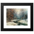 thumbnail image 2 of Adolf Kaufmann 18x15 Black Modern Framed Museum Art Print Titled - Winter River Landscape, 2 of 5