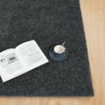thumbnail image 2 of Garvee 2' x 8' Hallway Runner Rug Modern Solid Shag Rug Luxury Indoor Bedsides Rugs High Pile Fluffy Carpet Floor Cover for Kitchen, Dark Gray, 2 of 7