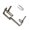 mediums silver, variant on Swing Door Hinge Set, Stainless Steel Double Action Hardware for Interior Cafe and Room Divider Door Installations