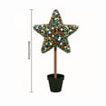 thumbnail image 4 of 3ft Artificial Five-Pointed Star Shaped Topiary Trees, Artificial Green Boxwood Decorations, Independence Day, Patriotic Potted Plant Decoration,, 4 of 13