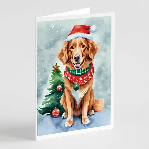 Nova Scotia Duck Toller Christmas Greeting Cards Pack of 8 7 in x 5 in