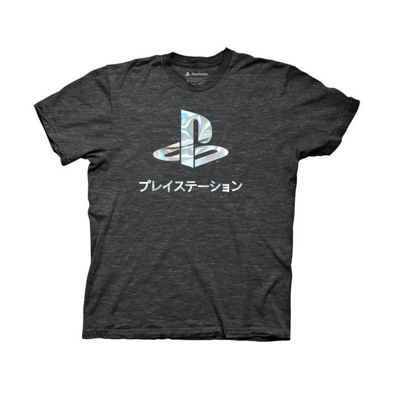 Ripple Junction Playstation Logo Foil Adult T-Shirt