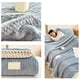 thumbnail image 5 of Manta De Franela Manta de franela azul extra gruesa de doble capa, ideal para la cama, el sofá, la oficina o la siesta (1 pieza). Rkxzt, 5 of 8
