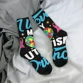 thumbnail image 5 of Picia I Love My Autism Print Athletic Socks for Men & Women – Cushioned Moisture-Wicking Crew Socks for Sports, Running, and Training, Soft & Breathable Size 5-11, 5 of 6