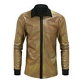 thumbnail image 1 of pstuiky camisetas de manga larga para hombre, Camisa de manga larga con cuello vuelto para hombre, estilo informal, color liso, para discoteca top de hombre xxl, 1 of 5