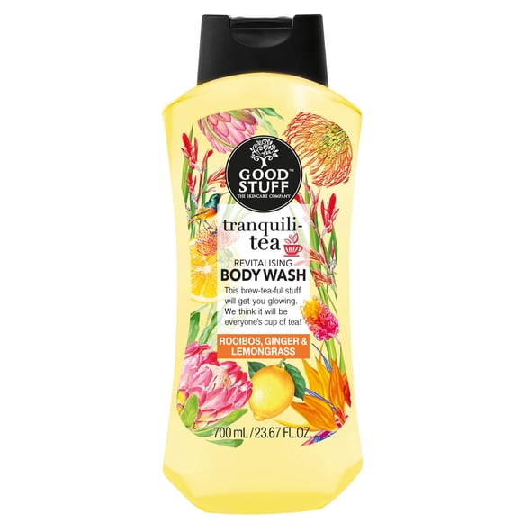 Good Stuff Tranquili-Tea Revitalizing Body Wash 700 ml / 23.7 Fl.Oz con antioxidantes ricos en té rooibos.