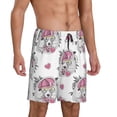 thumbnail image 2 of Wukai Cartoon Poodle Dog Men’s Short Pajama Pants With Pockets Soft Sleep Pj Shorts for Men-4X-Large, 2 of 6