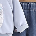 thumbnail image 5 of Kogui Toddler Outfit Newborn Baby Girl Outfits Big Sister Long Sleeve Sweatshirt Pants Set Sweatsuit Toddler Fall Winter Clothes 3 6 9 12 18 Months 2T 3T 4T 5T (Blue,12-18 Months), 5 of 9