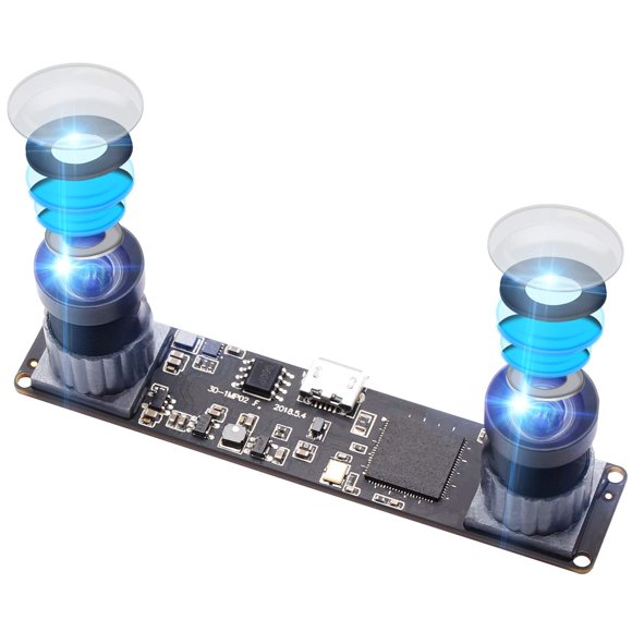 Hotpet Synchronized Dual Lens Stereo USB Camera 1.3MP HD 960P Webcam 3D VR Web Camera Module with 1/3 CMOS OV9715 Sensor Low Light Mini Industrial USB2.0 Web cam For Android,Linux,Windows,Raspberry PI