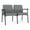 Adler-Castillo Gray, variant on Mystic Reception Waiting 2-Seat Tandem Seating / Black Steel / Gray / Gray