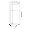 thumbnail image 5 of YOTQUSKI Hanging Rack for Clothes, Rolling Clothes Rack, Hexagonal Clothing Rack, Double Layer Clothes Rack with 6 Wheels,Clothes Organizer for Easy Storage, Home, Dormitory, 5 of 5