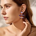 thumbnail image 6 of EUDIDV Home Decor Items American Patriotic Earrings American Flag Red White And Blue Earrings For Women 4th Of July Dangle Earrings For Women Decorative Accessories, 6 of 7