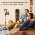 thumbnail image 2 of Ipad Tripod Stand, with 65 inch Height Adjustable iPad Stand Holder & iPad Floor Stand with 360° Rotating iPad Tripod Mount for iPad Pro, iPhone, Kindle, and All 4.5-12.9 Inch Tablets, 2 of 5