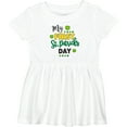 thumbnail image 3 of Inktastic My First St Patrick's Day with Shamrocks Girls Baby Dress, 3 of 5