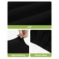 thumbnail image 4 of Pure Black Bar Stool Covers Set of 4, Simple Solid Color Stretch Washable Bar Chair Covers with Backs, Removable Pub Counter Height Chair Cover for Kitchen Dining Room Cafe, 4 of 7