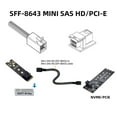 thumbnail image 2 of HUGFEGWE Mini SAS SFF-8643 High Density Data Server Disk Raid Extension Cable 50cm CJ25311-5208, 2 of 9