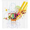thumbnail image 3 of Ambesonne Modern Shower Curtain, Digital Media TV Art, 69"Wx84"L, Multicolor, 3 of 5