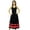 Black, variant on Bimba Women's Elastic Waist Mid-Calf Flared Georgette Skirt Boho Chic Skirt