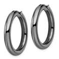 thumbnail image 2 of FJC Finejewelers Sterling Silver Black-plated 5mm Tube Earrings Female Adult, 2 of 2