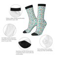 thumbnail image 4 of Fotbe Cute Corgi Head Calcetas Largas con Estampado para Hombre y Mujer – Calcetas de Compresión Transpirables y Elásticas, Viajar y Uso Diario Talla 5-11, 4 of 6
