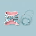 thumbnail image 1 of Arnés para gatos con correa reflectante de 1,5 m y parches de colores, con velcro, para perros y gatos, color rosa y azul, talla S, apto para perros de 0 a 2 kg (0 a 4,4 lb), 1 of 5