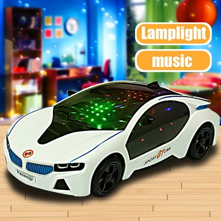Car Toys For Boys LED Light Car Toys Electronics Flashing Lights Music Sound Car Play Vehicles Toys For Children Boys, Kids Gift - 3 to 12 Years (Size:7.87x3.54x1.97 inch) ()