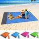 thumbnail image 2 of Nvzi Manta de playa impermeable de 200 x 140 cm, apta para 3-6 personas, de secado rápido, ideal para acampar, viajar al aire libre, plegable, 1 unidad. Color azul., 2 of 5