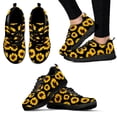 thumbnail image 1 of Classic Sunflower Flower Design Sign Language Print Lightweight Lace-up Outdoor Shoes Comfortable Platform Sneakers, 1 of 5