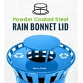 thumbnail image 4 of Trash can Lid for Alpine Slatted Commercial Outdoor Trash Can Series - Weather Resistant Round Metal Trash Can Rain Bonnet Lid (Blue), 4 of 8