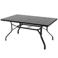 thumbnail image 3 of STARY Patio Dining Table 60"x35", Rectangle Outdoor Dining Table with 1.57" Umbrella Hole for Patio Graden Backyard and Poolside, 3 of 8