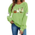 thumbnail image 5 of Meichang Halloween Sweatshirt for Women Ghost Graphic Sweatshirts Oversized Long Sleeve Crew Neck Pullover Casual Sweatshirt, 5 of 6