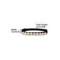 thumbnail image 3 of INSPIRE CHIC Shoe Strap Belt Band with Pearls Elastic Shoe Strap for Women Coffee, 3 of 4