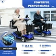 thumbnail image 4 of Mbxcooter 15 Miles 4-Wheel Mobility Scooter for Adults/Seniors, Foldable Compact Elderly Scooter with Removable Basket, Cup Holder, 350W Powered Electric Wheelchair Device w/360WH Battery, 4 of 11